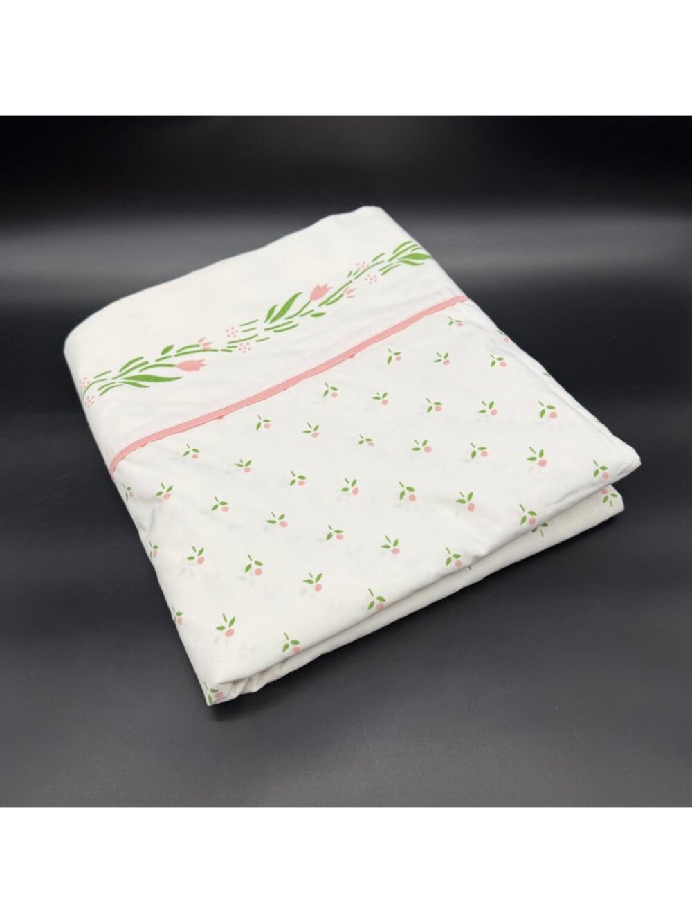Vintage Laura Ashley Full Flat Sheet Pink Castleberry Floral Cottage Granny USA